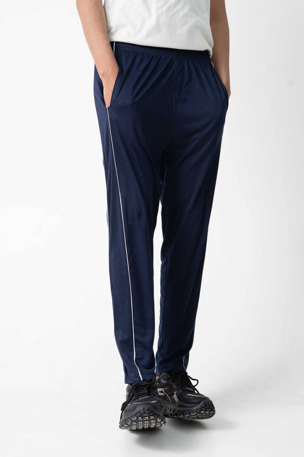 elo Men's Contrast Piping Activewear Trousers Navy