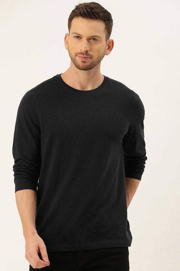 Elo Men's Crew Neck Long Sleeve Tee Shirt Sky