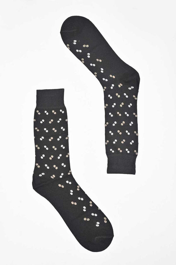 elo Men's Dots Design Regular Dress Socks