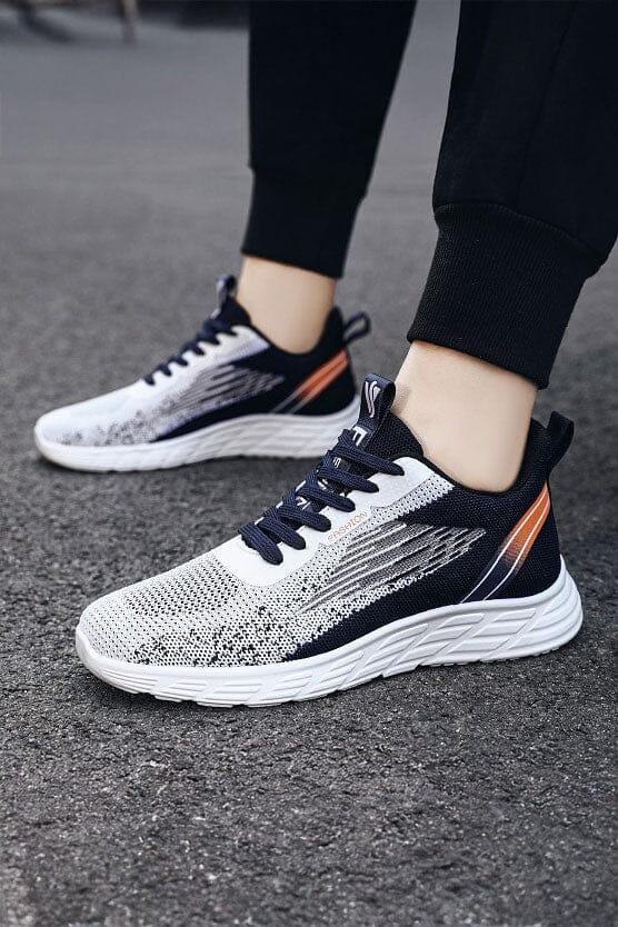Elo Men's Dynamic Knit Pattern Sneakers Grey