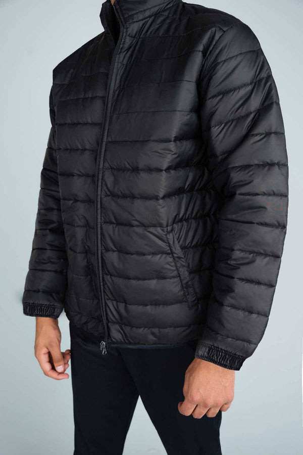 Elo Men's Full Zipper Puffer Jacket Black