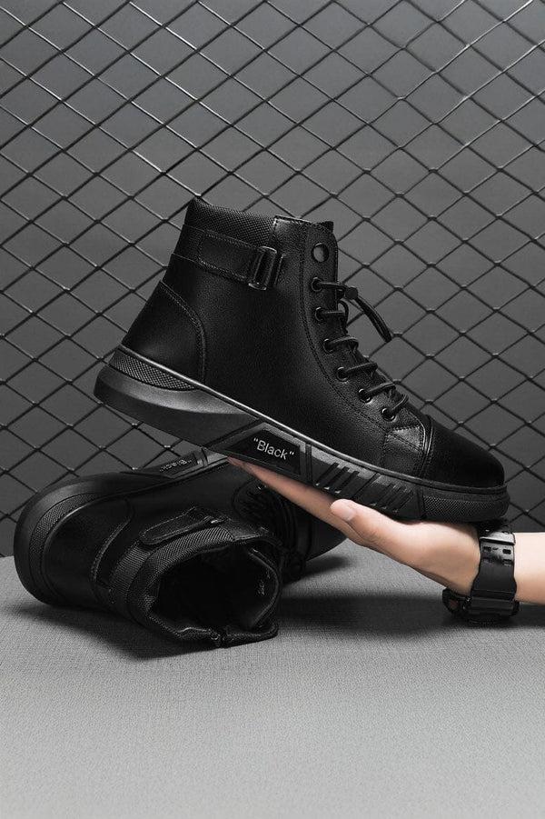 Elo Men's High Top Lace-Up Sneakers Black
