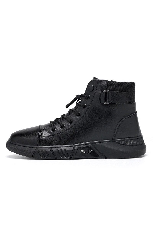 Elo Men's High Top Lace-Up Sneakers Black