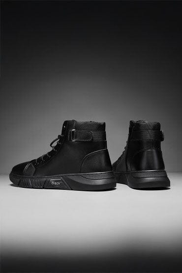 Elo Men's High Top Lace-Up Sneakers Black