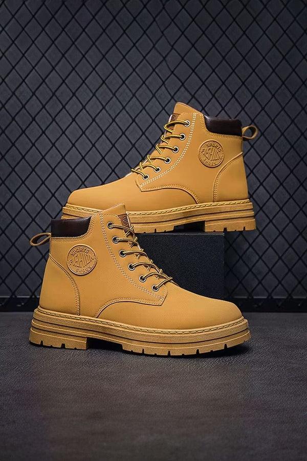 Elo Men's Lace-Up High Top Boots Brown