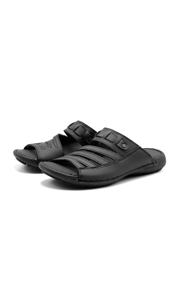 Elo Men's Lightweight Open-Toe Chappal Black