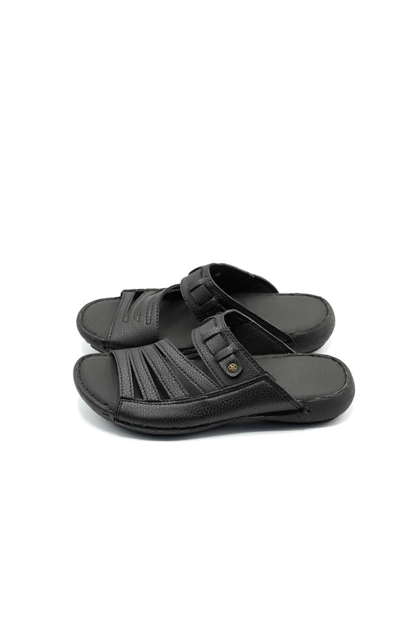 Elo Men's Lightweight Open-Toe Chappal Black