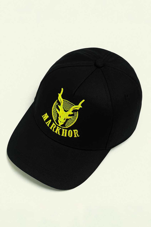Elo Men's Markhor Embroidered P-Cap Black & Green