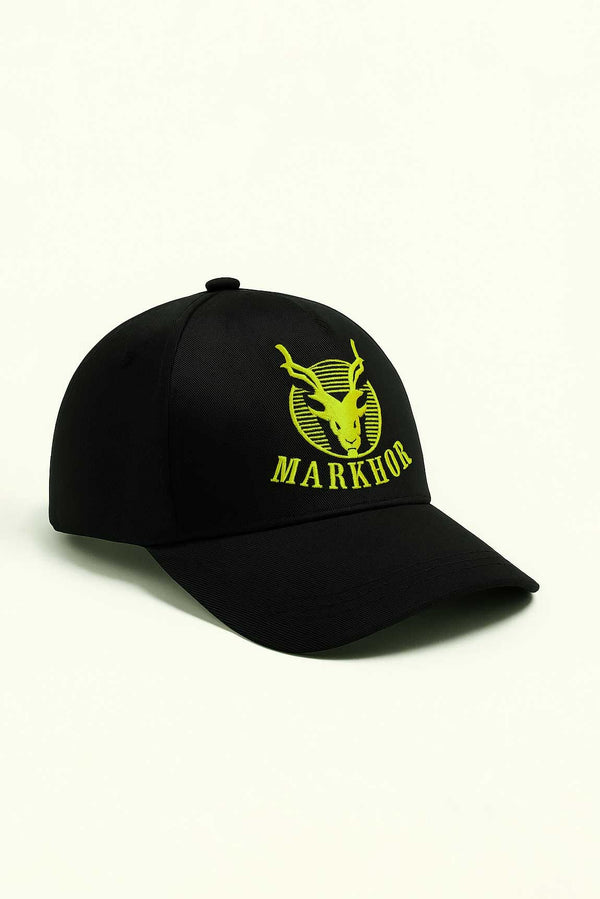 Elo Men's Markhor Embroidered P-Cap Black & Green