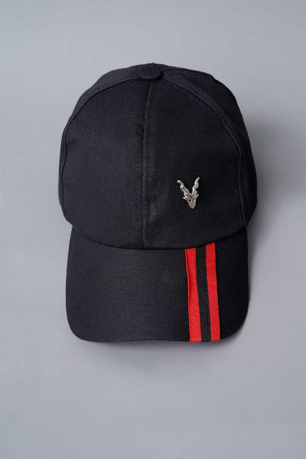 Elo Men's Metallic Markhor Badge P-Cap Black