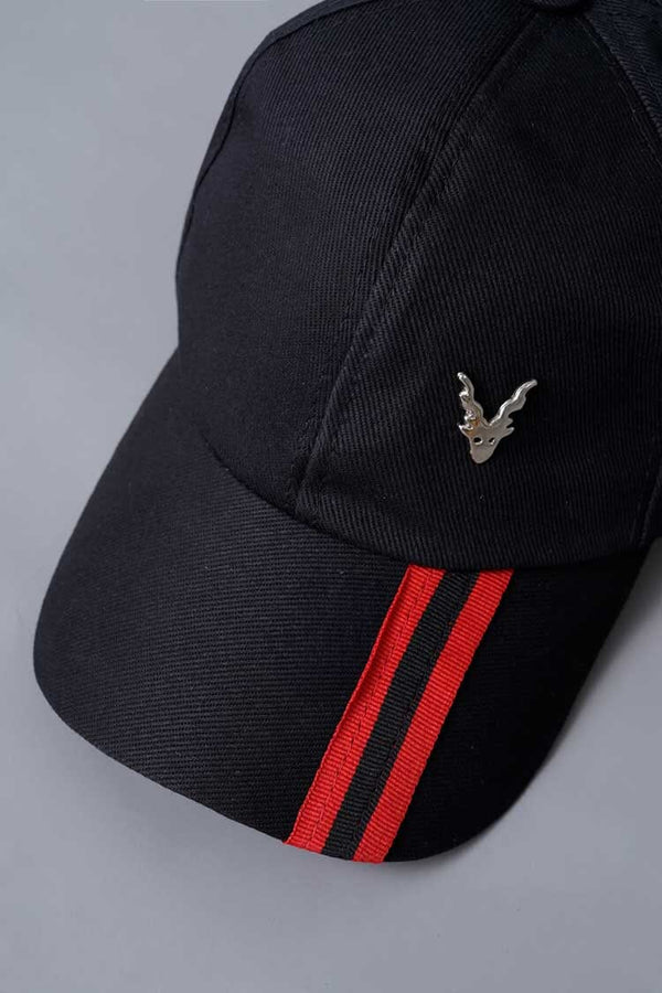 Elo Men's Metallic Markhor Badge P-Cap Black