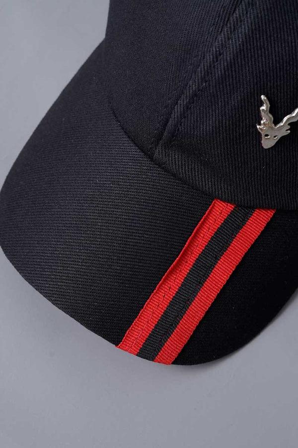 Elo Men's Metallic Markhor Badge P-Cap Black