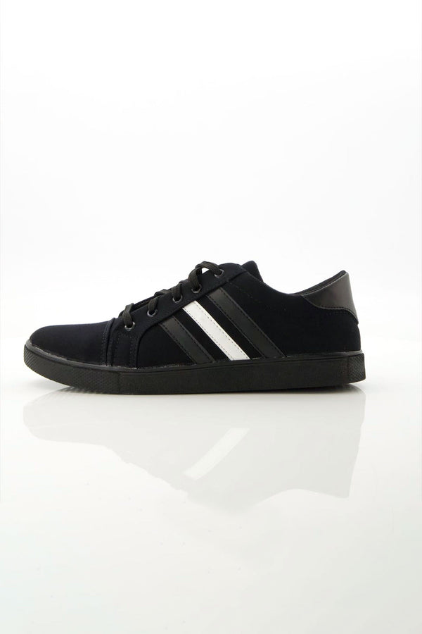 Elo Men's Nsukka Jeans Sneaker Shoes Black & White