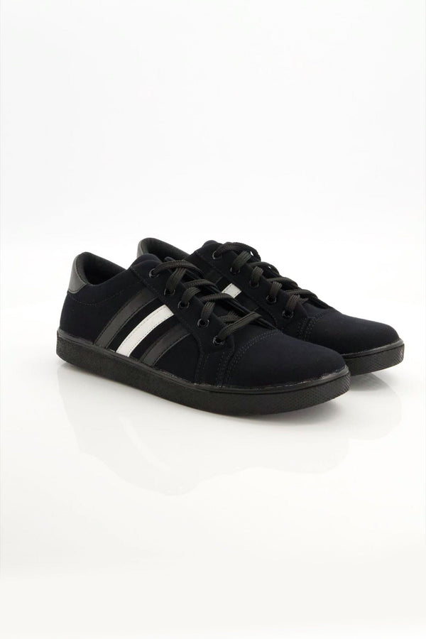 Elo Men's Nsukka Jeans Sneaker Shoes Black & White