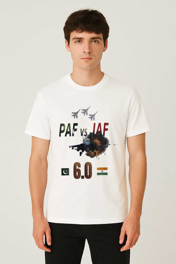elo Men's PAF VS IAF Classic Tee Shirt White