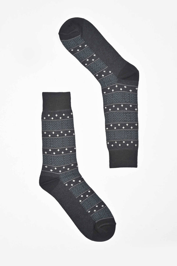 Elo Men's Pattern Design Regular Dress Socks
