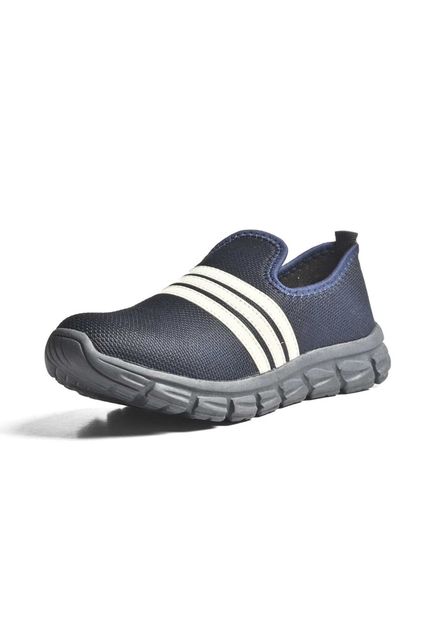 Elo Men's Plock Strips Style Jogger Shoes Grey