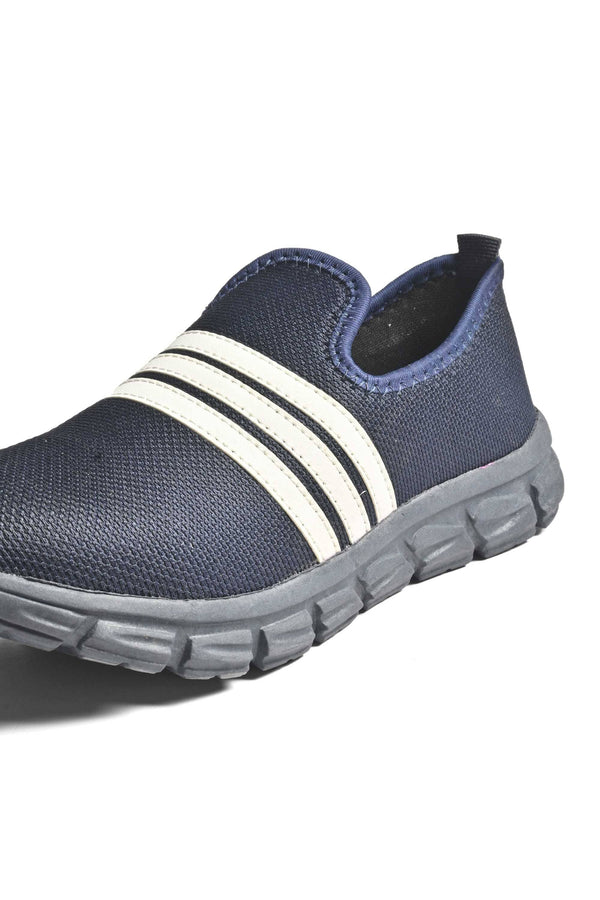 Elo Men's Plock Strips Style Jogger Shoes Grey
