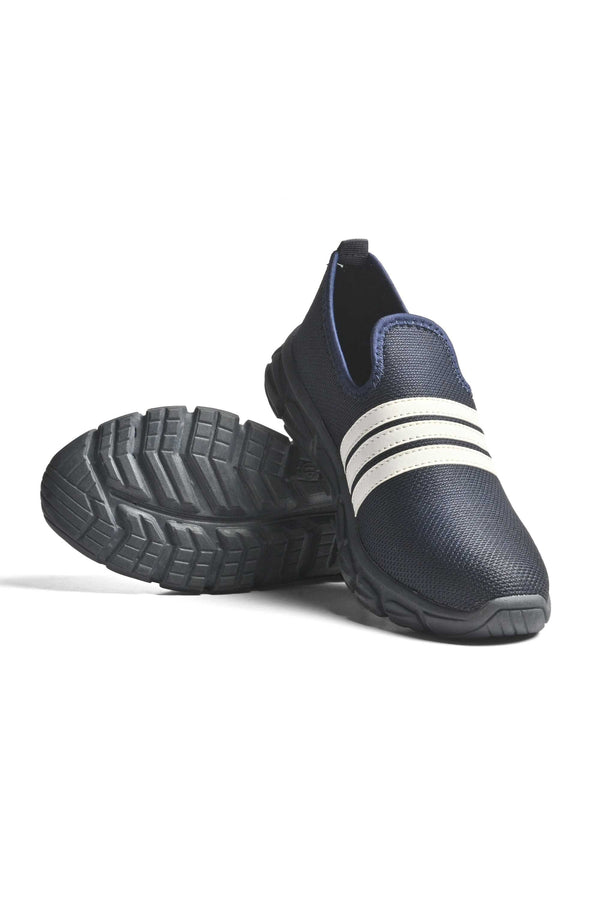 Elo Men's Plock Strips Style Jogger Shoes Grey