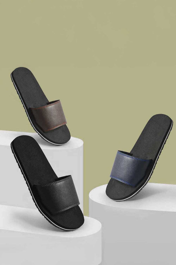 Elo Men's Premium Comfort Slides Black