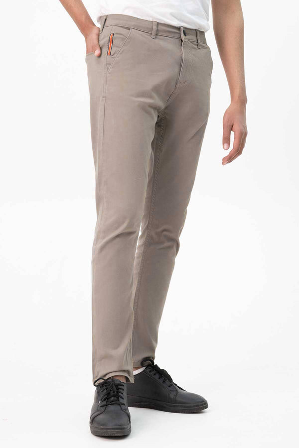 Elo Men's Premium Straight Fit Chino Pants Brown