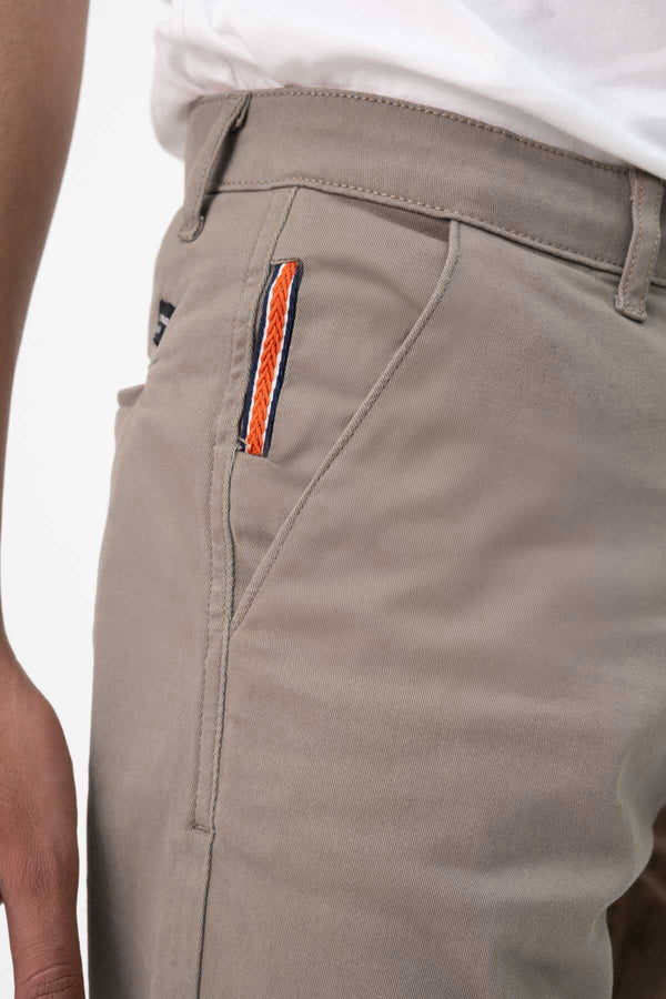 Elo Men's Premium Straight Fit Chino Pants Brown