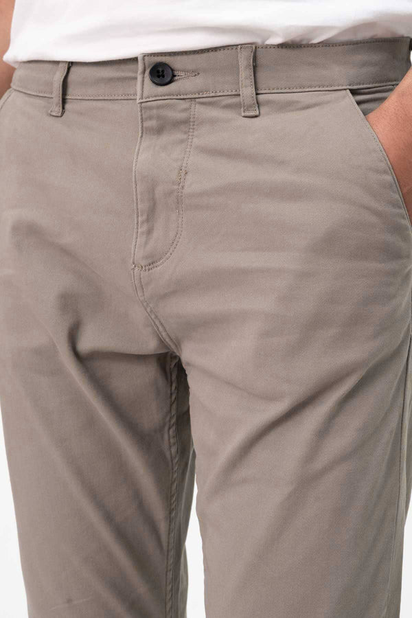 Elo Men's Premium Straight Fit Chino Pants Brown