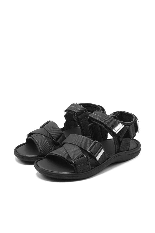 elo Men's Premium Webbing Sandals Black