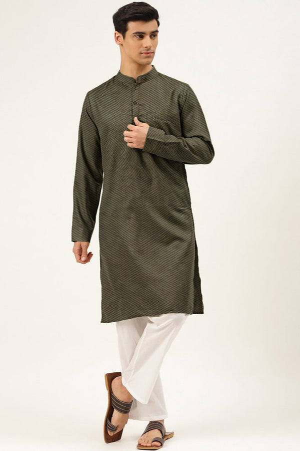 Elo Men's Prisma Kurta Shalwar - Unstitched Blue