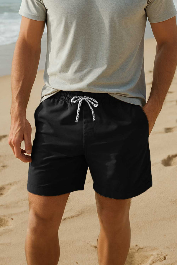 elo Men's Quick Dry Activewear Swim Shorts Black