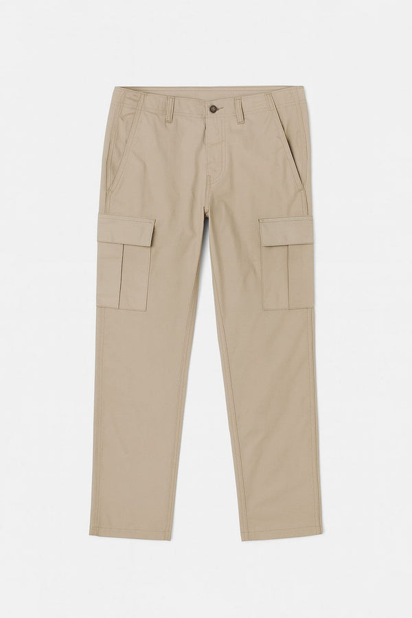 Elo Men's Regular Fit Premium Cargo Pants Oatmeal