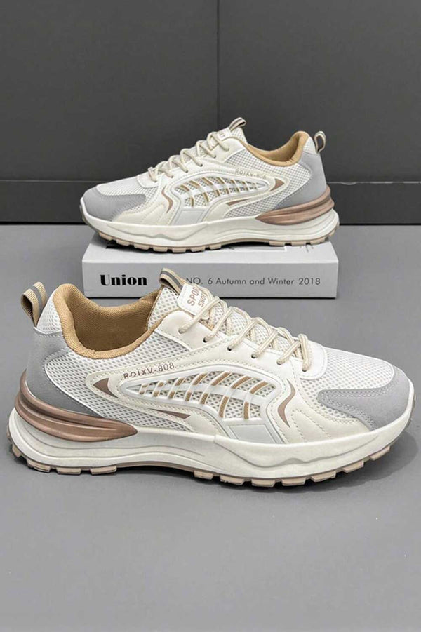 Elo Men's Ruxit-700 Lace-Up Sneakers Beige