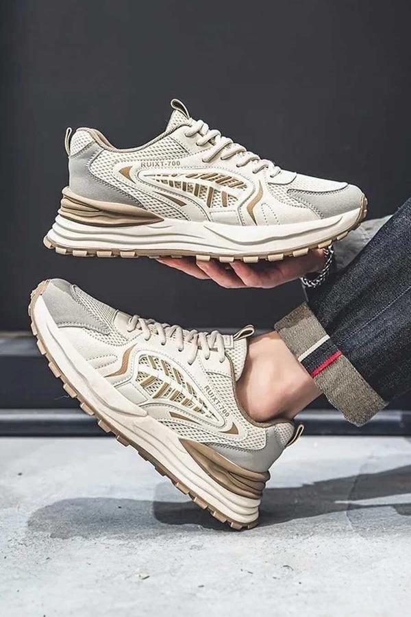 elo Men's Ruxit-700 Lace-Up Sneakers Beige