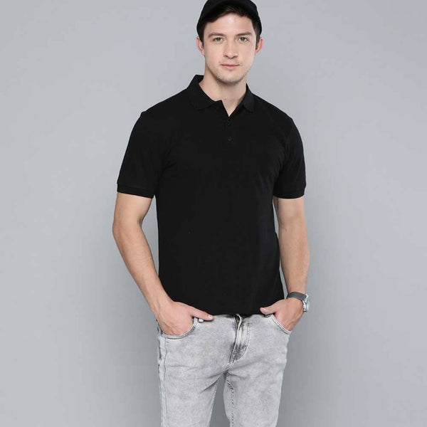 Elo Men's Short Sleeve Pique Polo Shirt Navy