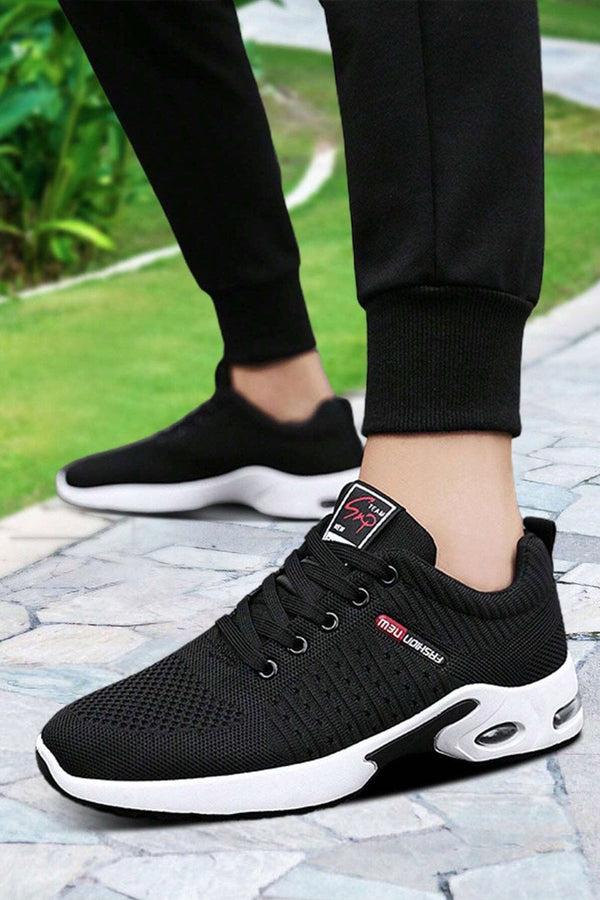Elo Men's Sleek Air-Cushioned Sneakers Black