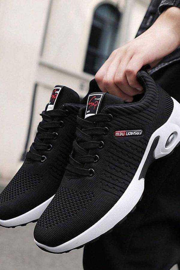 Elo Men's Sleek Air-Cushioned Sneakers Black