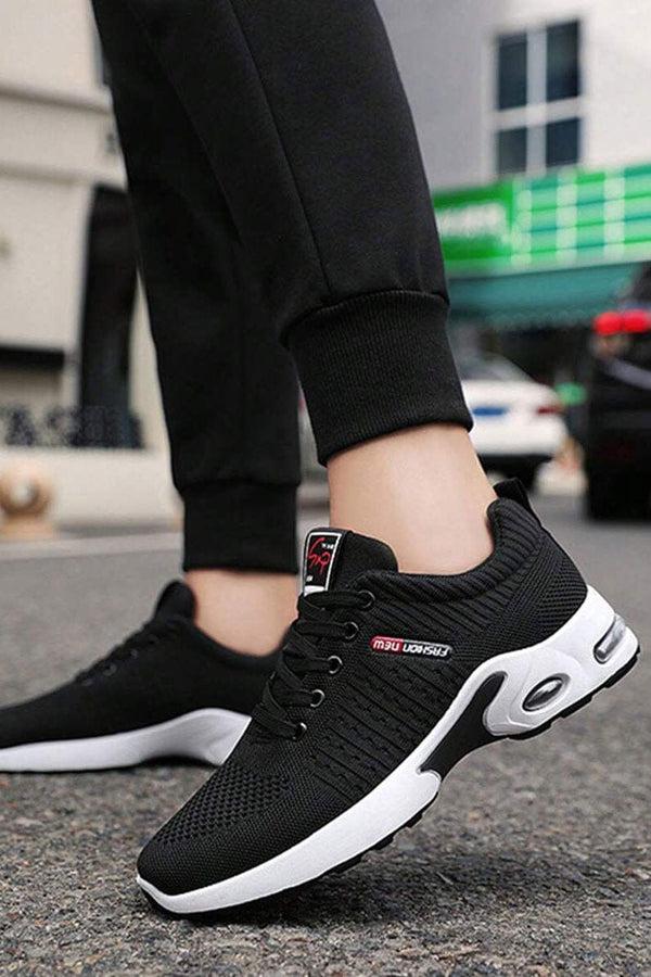 Elo Men's Sleek Air-Cushioned Sneakers Black