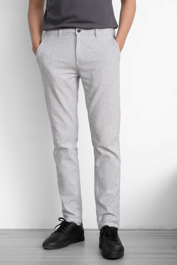 elo Men's Slim Fit Premium Chino Pants Grey
