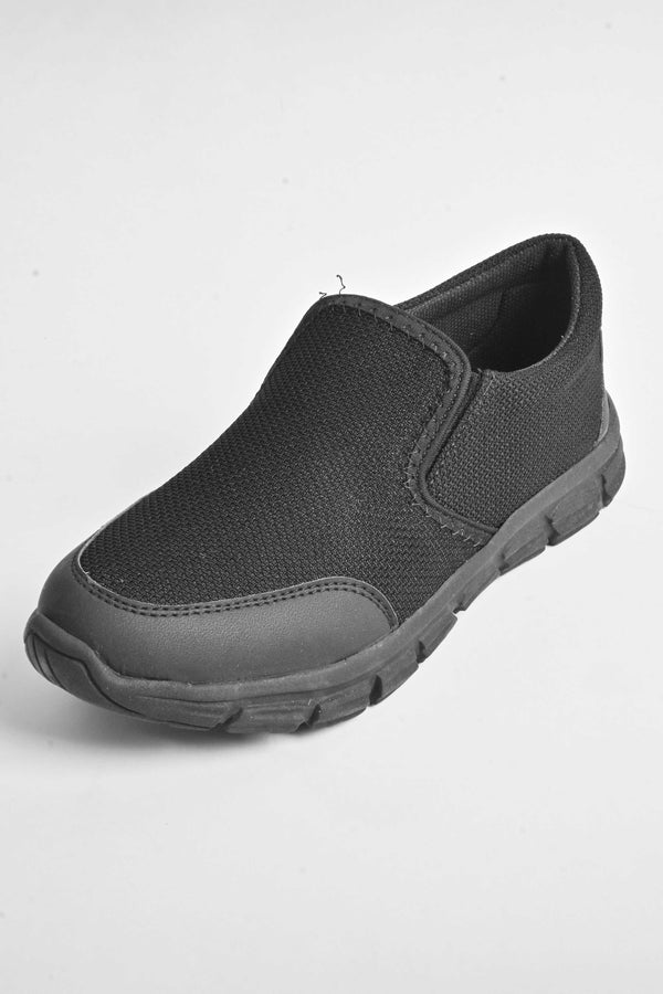 elo Men's Slip On Classic Jogger Shoes Black