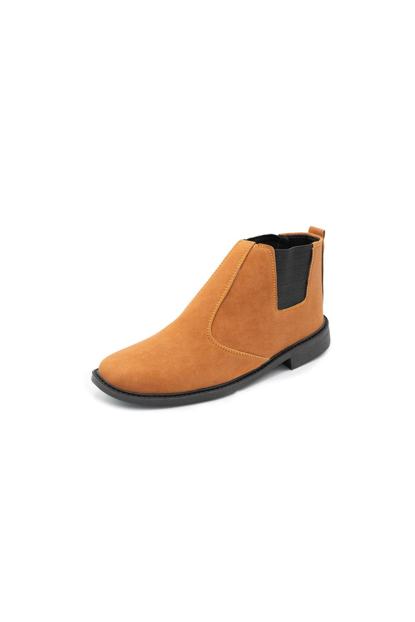 Elo Men's Suede Leather Chelsea Boots Mustard