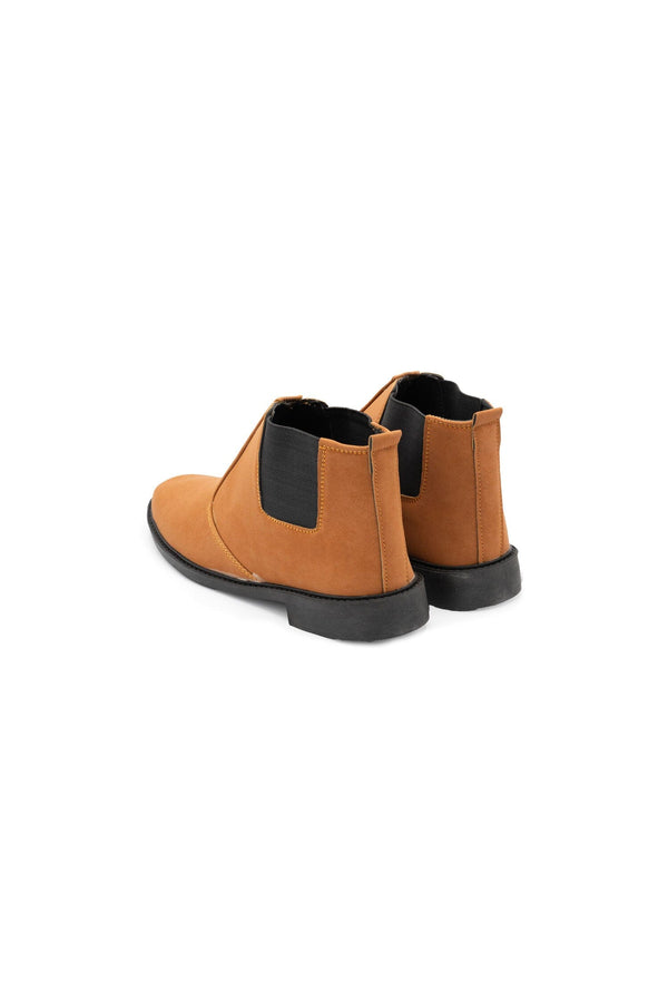 Elo Men's Suede Leather Chelsea Boots Mustard