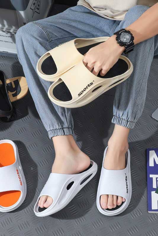 Elo Men's Summer Hot Leisure Trendy Slippers Black