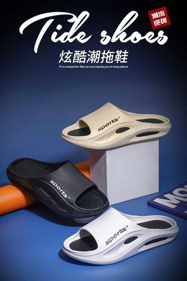 Elo Men's Summer Hot Leisure Trendy Slippers Black