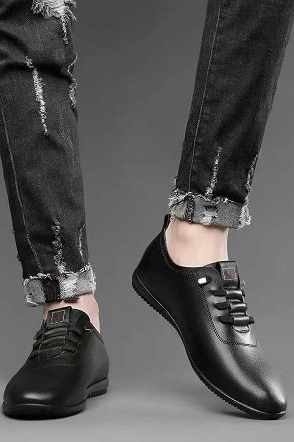 Elo Men's Synthetic Leather Casual Shoes Black