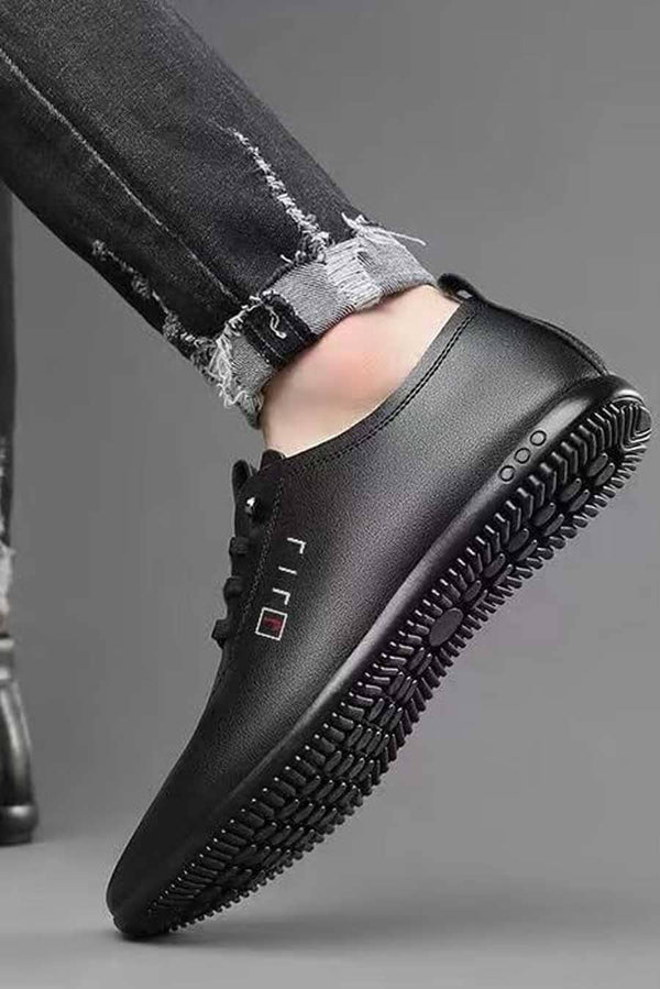 Elo Men's Synthetic Leather Casual Shoes Black