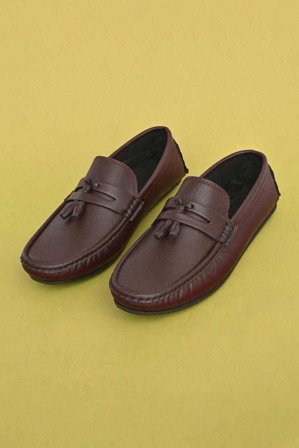 Elo Men's Tassel Design Loafer Shoes Chocolate