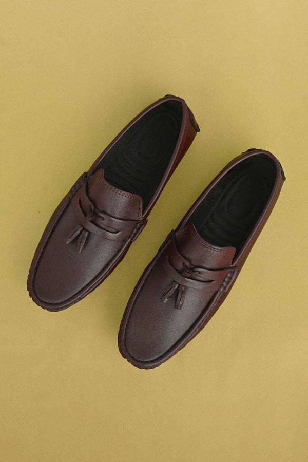 Elo Men's Tassel Design Loafer Shoes Chocolate
