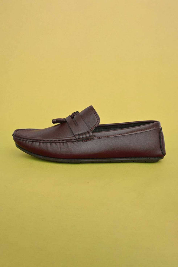 elo Men's Tassel Design Loafer Shoes Chocolate