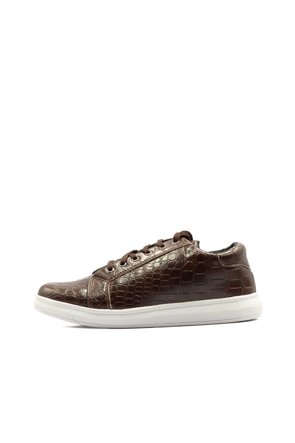 Elo Men's Textured Lace-Up Sneakers Black