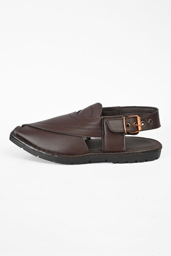 Elo Men's Trending Classic Peshawari Chappal Black